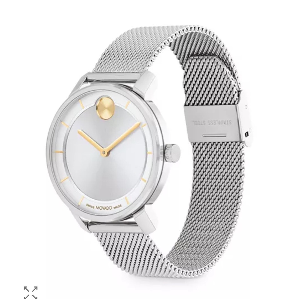 Movado Bold Silver Mesh Watch